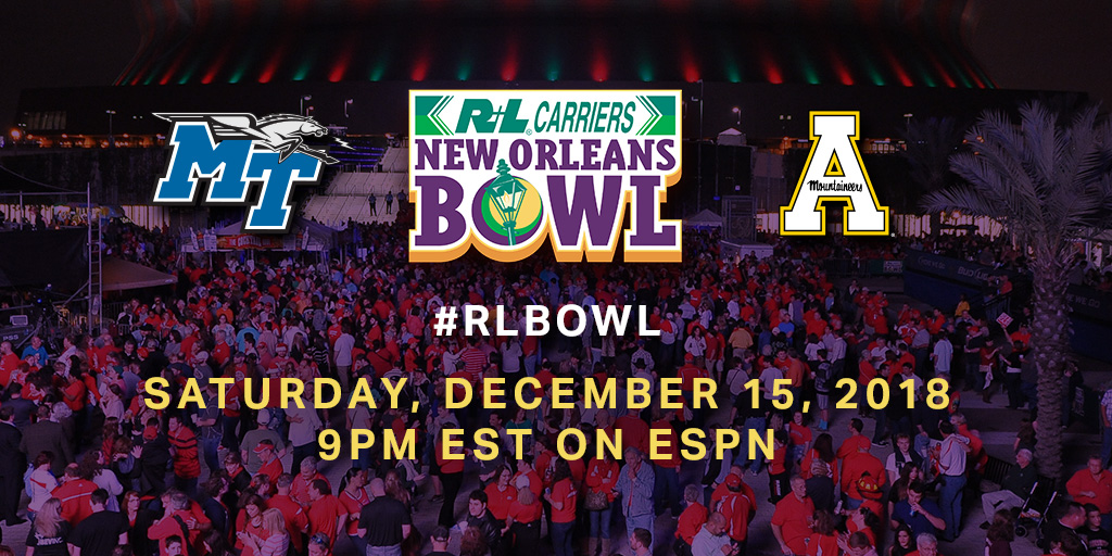 2018 R+L Carriers New Orleans Bowl: Middle Tennessee vs Appalachian State