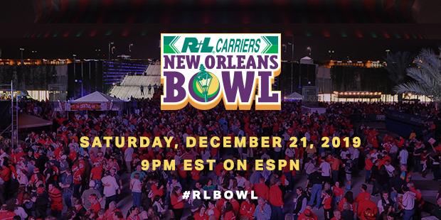 R+L Carriers New Orleans Bowl Saturday, December 21, 2019 at 9PM EST